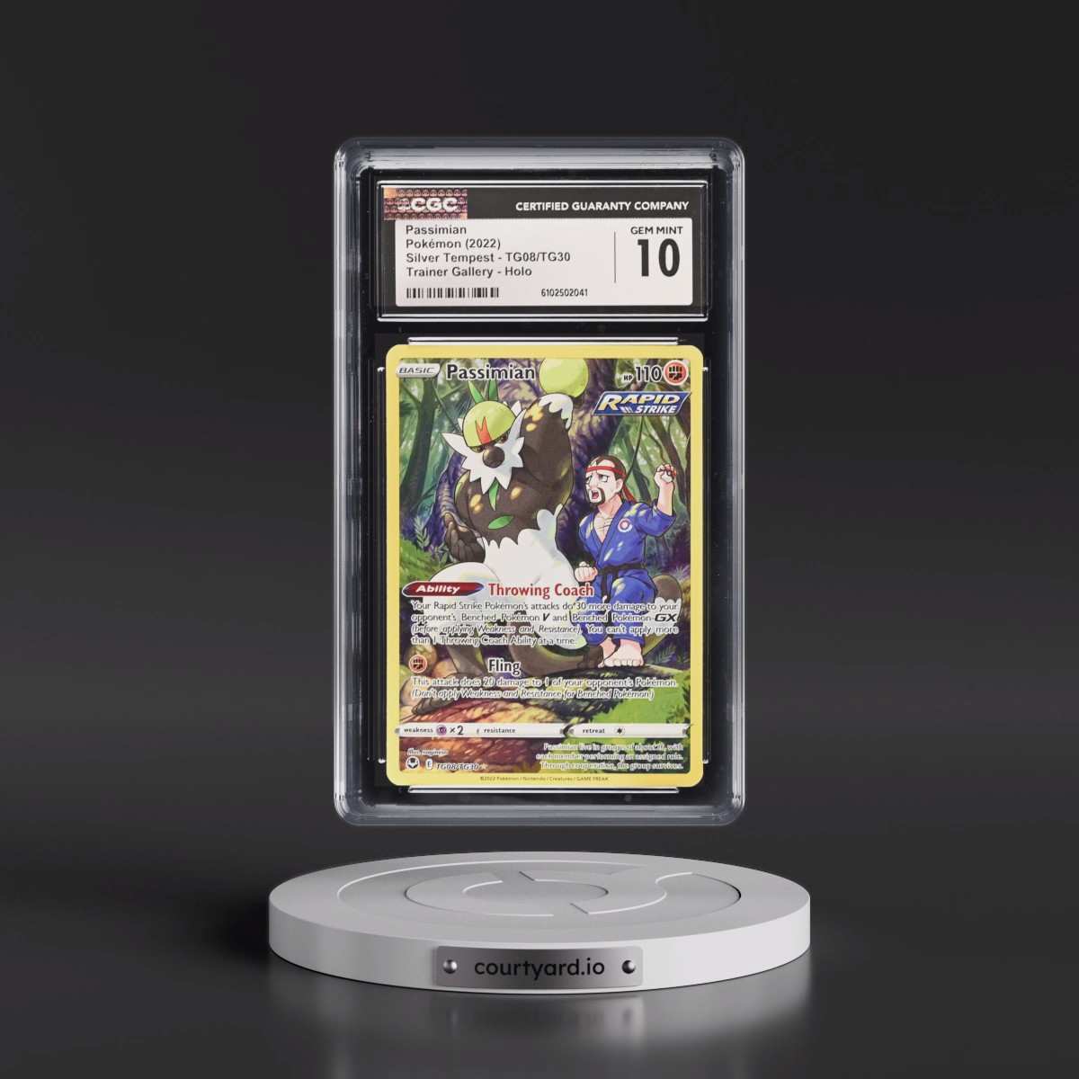 2022 Silver Tempest #TG08/TG30 Passimian - Trainer Gallery Holo (CGC 10 GEM MINT)