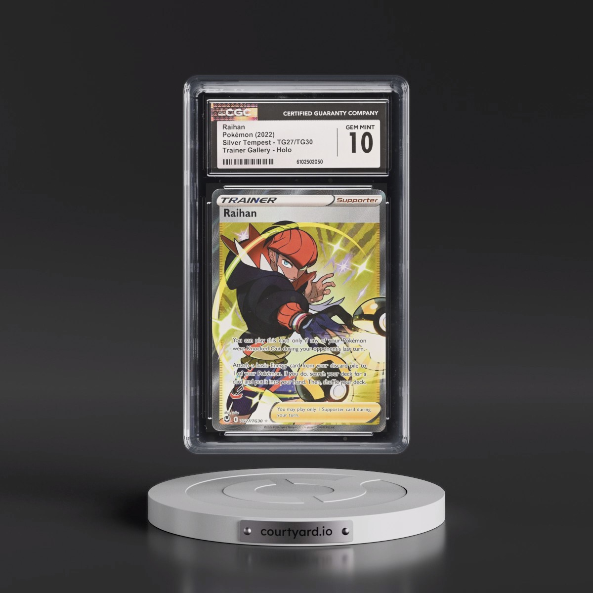 2022 Silver Tempest #TG27/TG30 Raihan - Trainer Gallery Holo (CGC 10 GEM MINT)