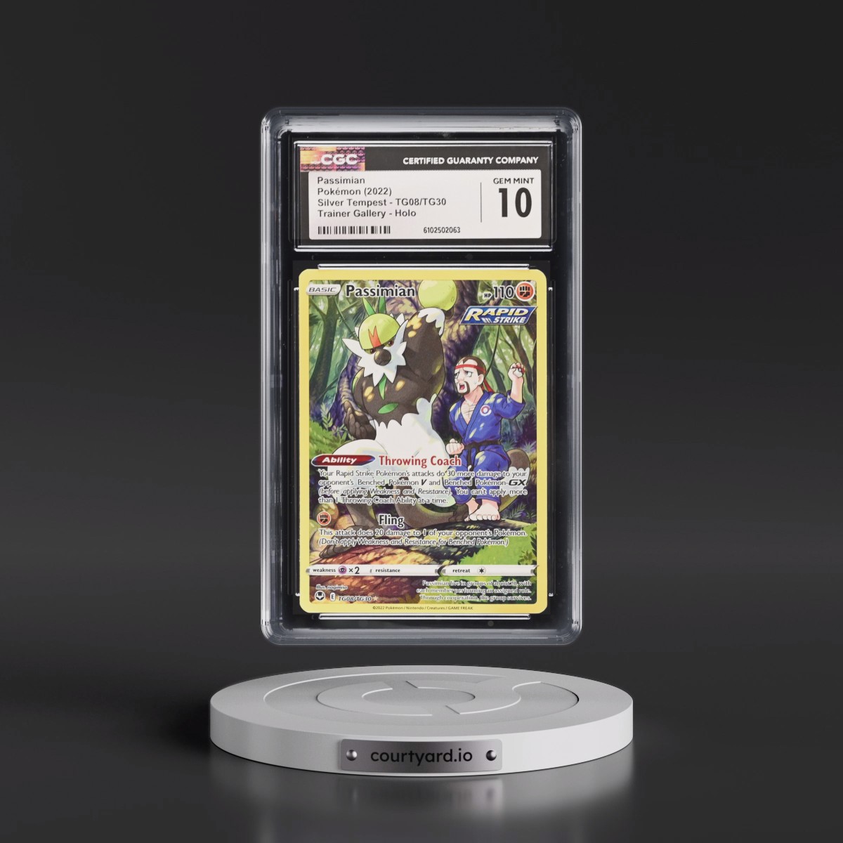2022 Silver Tempest #TG08/TG30 Passimian - Trainer Gallery Holo (CGC 10 GEM MINT)
