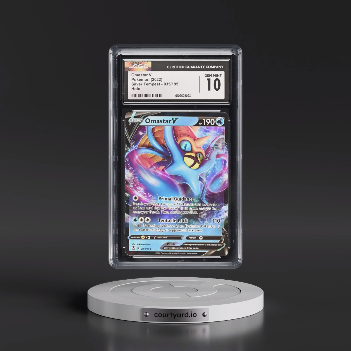 2022 Silver Tempest #035/195 Omastar V - Holo (CGC 10 GEM MINT)