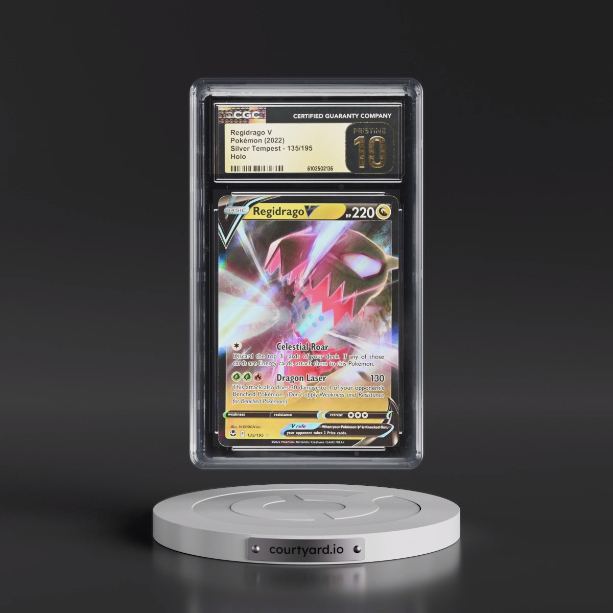 2022 Silver Tempest #135/195 Regidrago V - Holo (CGC 10 PRISTINE)