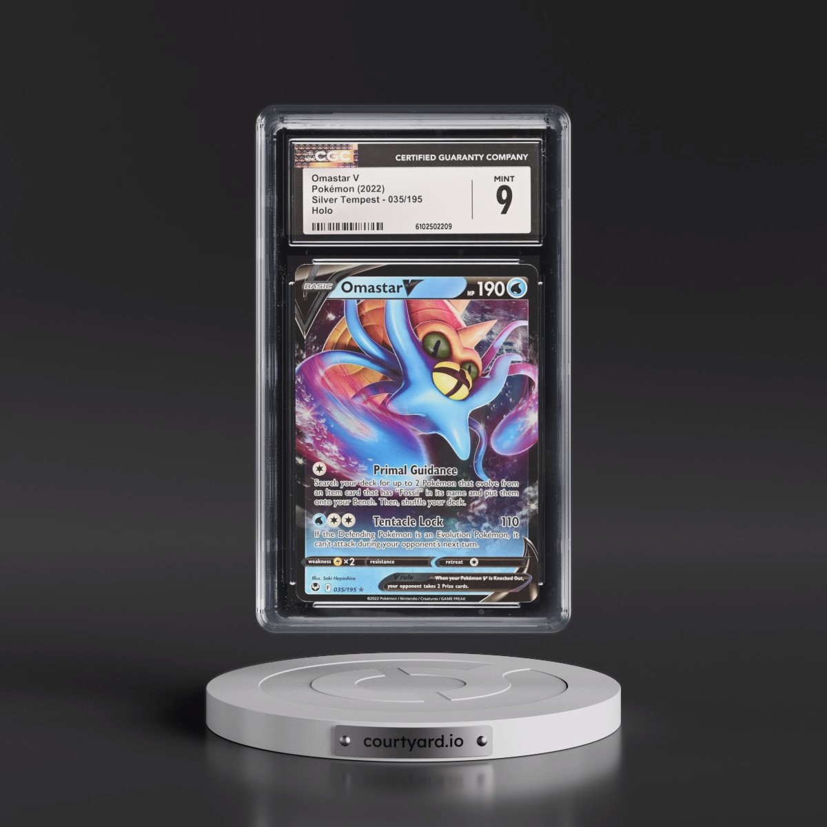 2022 Silver Tempest #035/195 Omastar V - Holo (CGC 9 MINT)