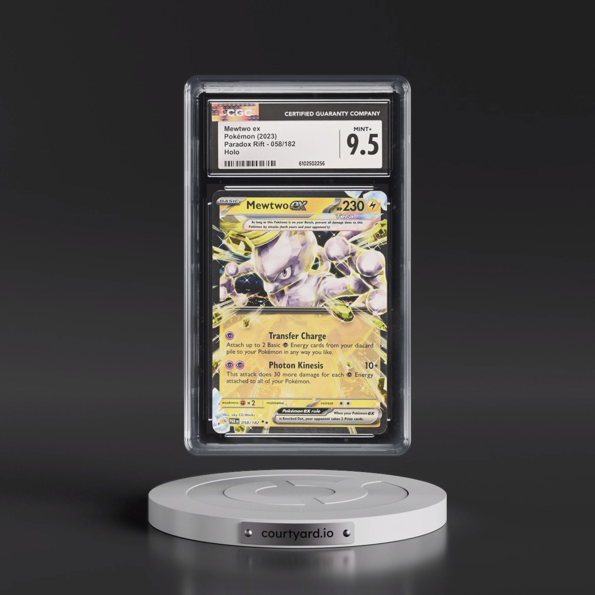 2023 Paradox Rift - PAR EN #058/182 Mewtwo ex - Holo (CGC 9.5 MINT+)