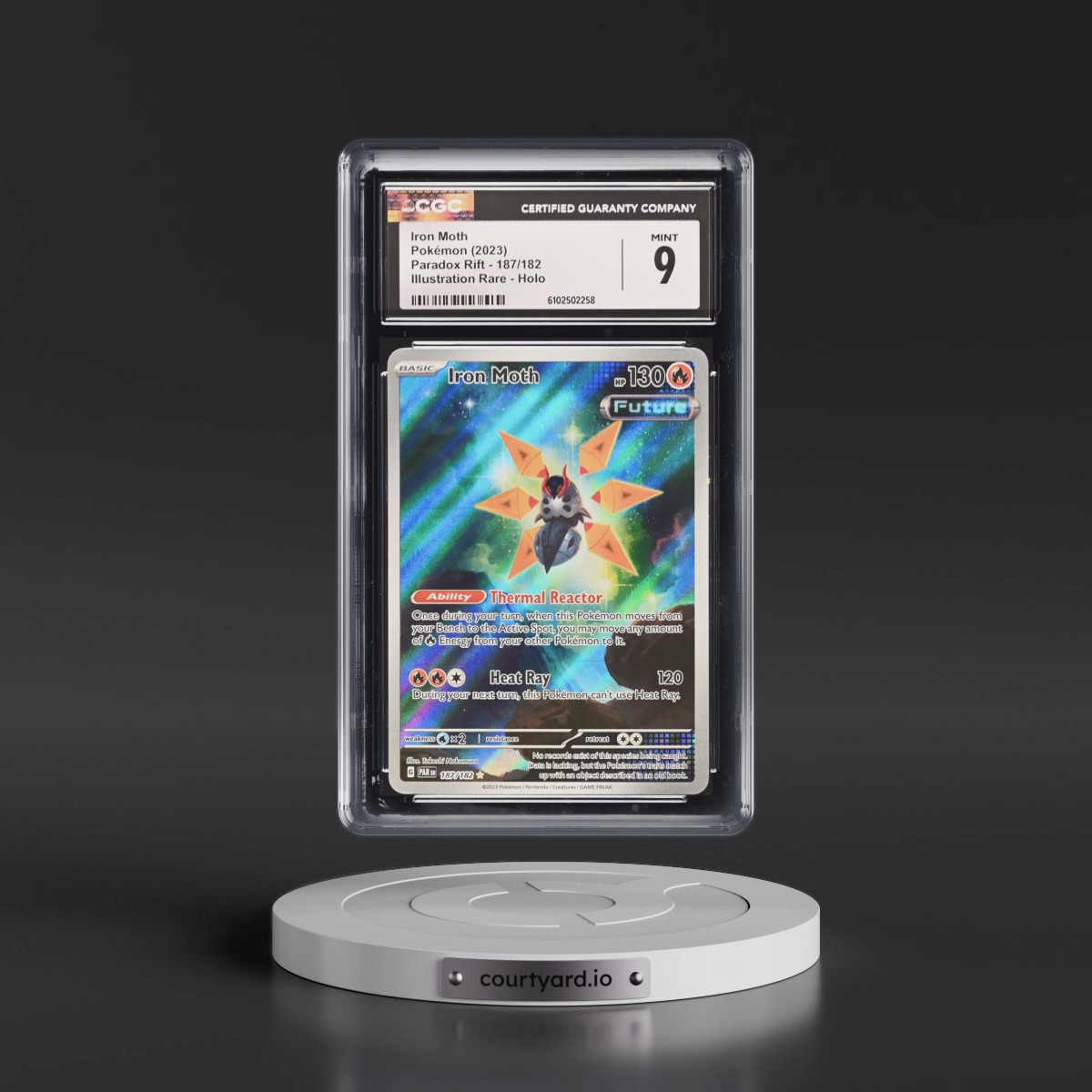 2023 Paradox Rift - PAR EN #187/182 Iron Moth - Illustration Rare Holo (CGC 9 MINT)