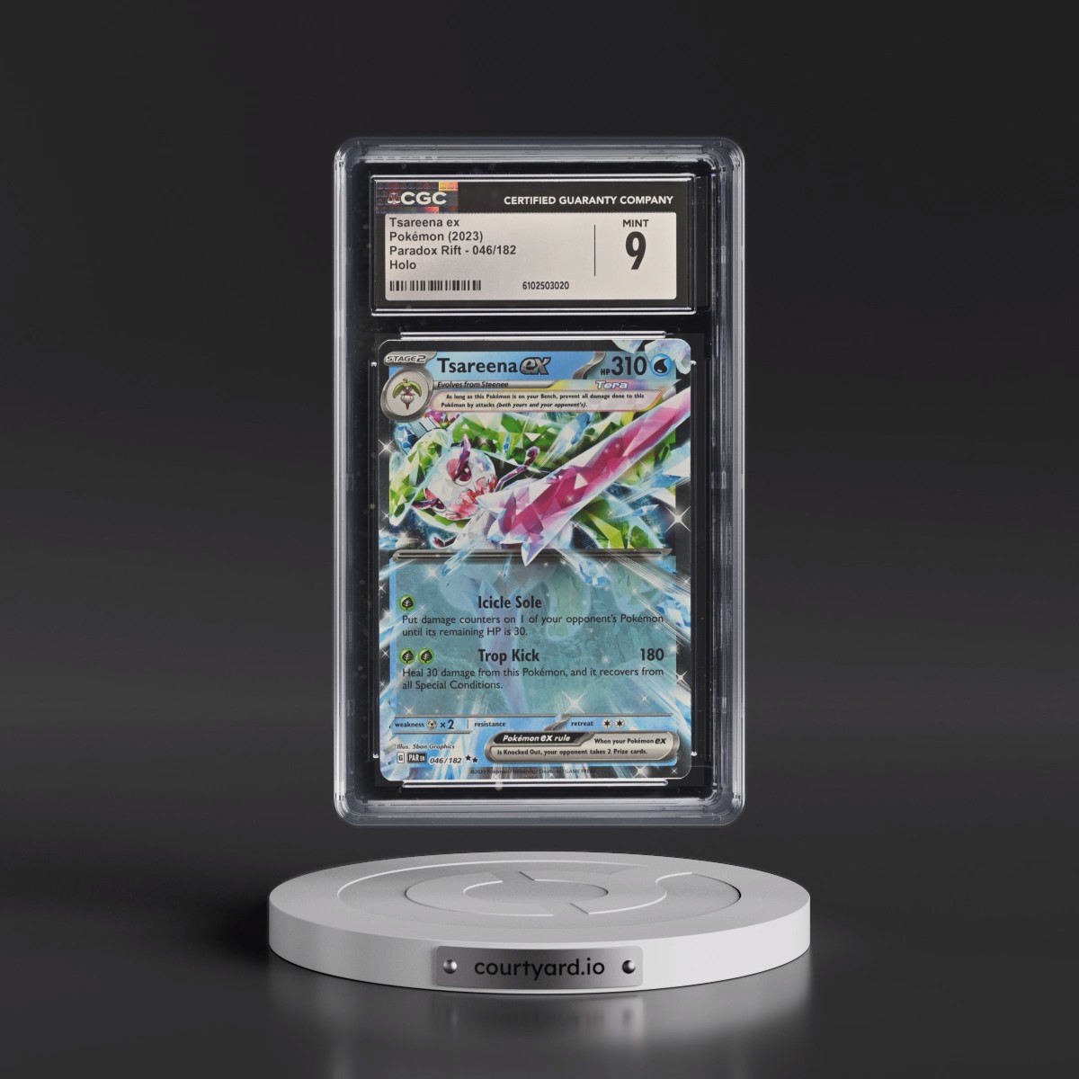 2023 Pokémon Par EN-Paradox Rift #046 Tsareena EX - Holo (CGC 9 MINT)