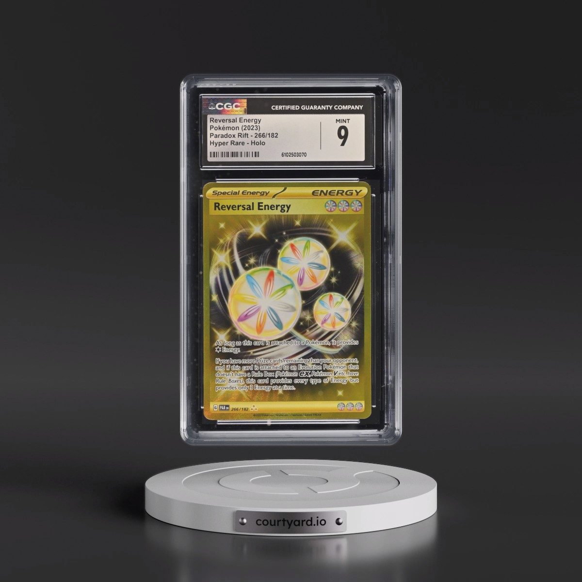 2023 Pokémon Par EN-Paradox Rift #266 Reversal Energy - Hyper Rare (CGC 9 MINT)
