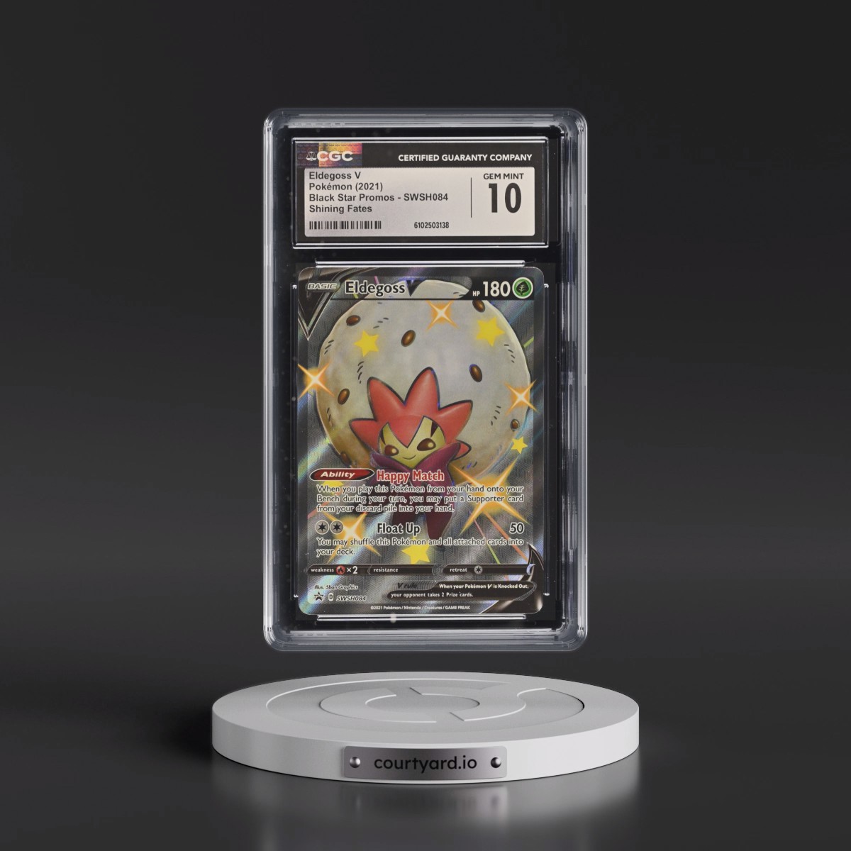 2017 Black Star Promos - Sword & Shield #SWSH084 Eldegoss V - Holo Shining Fates Tins (CGC 10 GEM MINT)