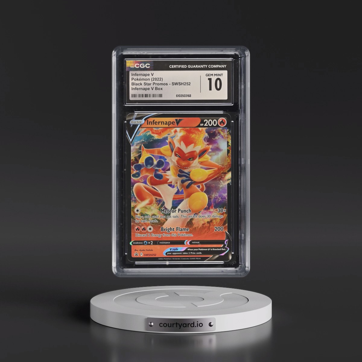 2017 Black Star Promos - Sword & Shield #SWSH252 Infernape V - Holo Infernape V Box (CGC 10 GEM MINT)