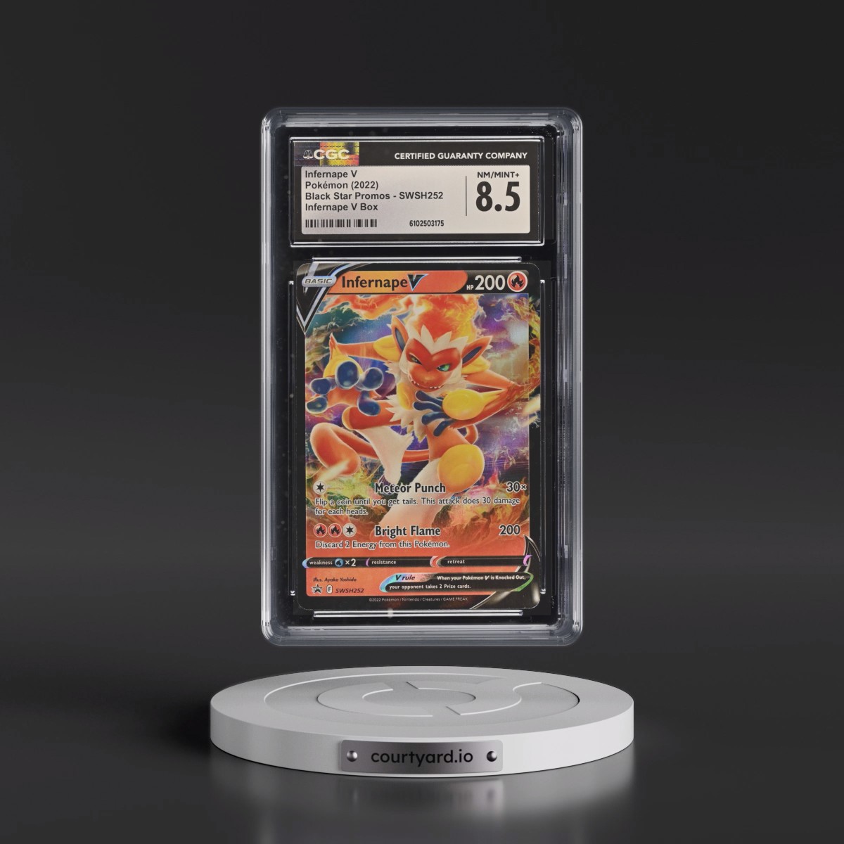 2017 Black Star Promos - Sword & Shield #SWSH252 Infernape V - Holo Infernape V Box (CGC 8.5 NM-MT+)