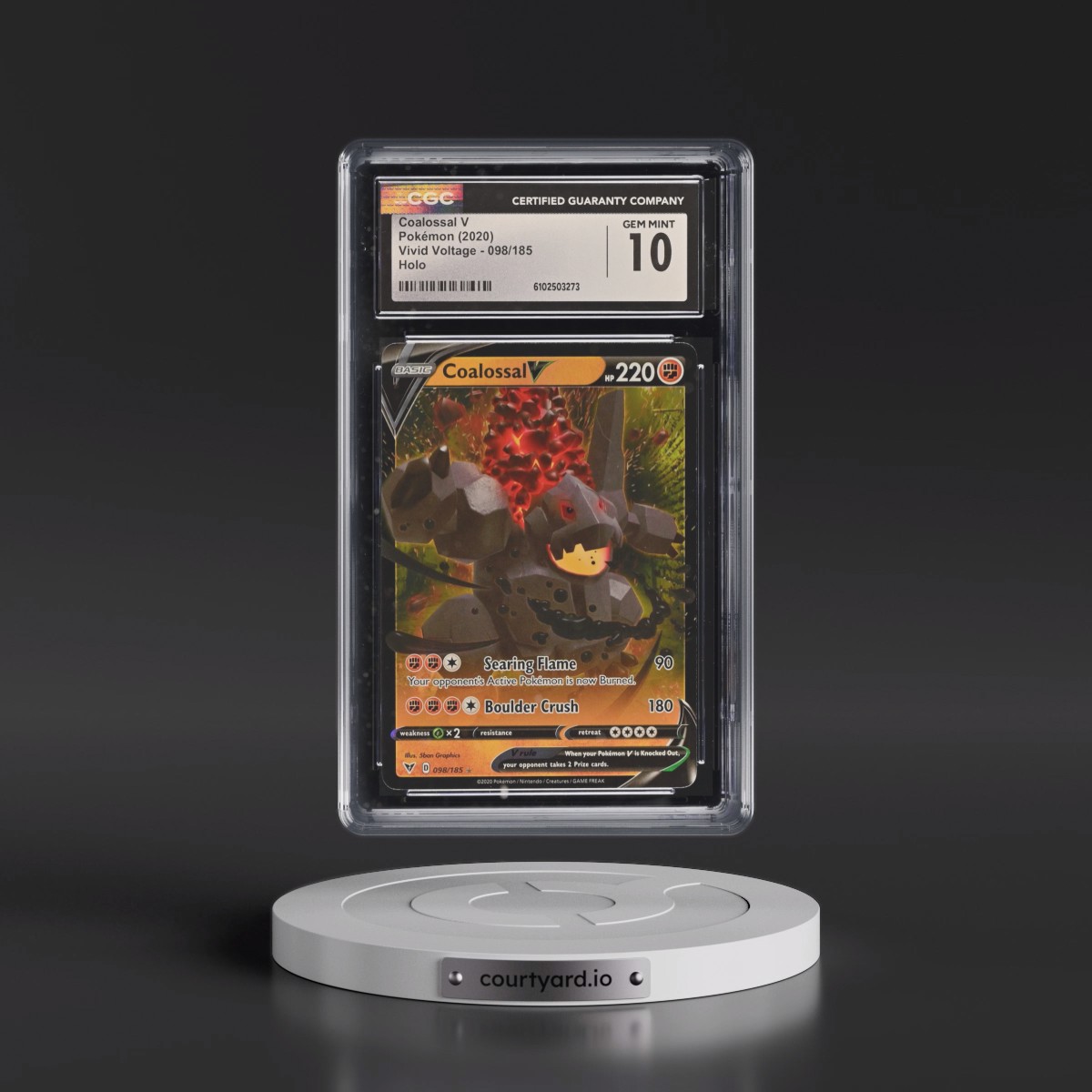 2020 Vivid Voltage #098/185 Coalossal V - Holo (CGC 10 GEM MINT)