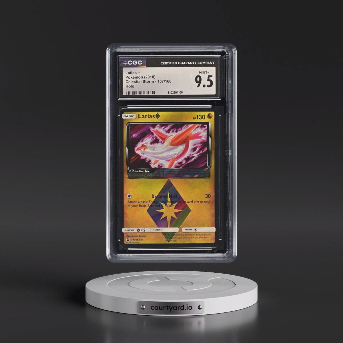 2018 Celestial Storm #107/168 Latias ◇ - Holo (CGC 9.5 MINT+)