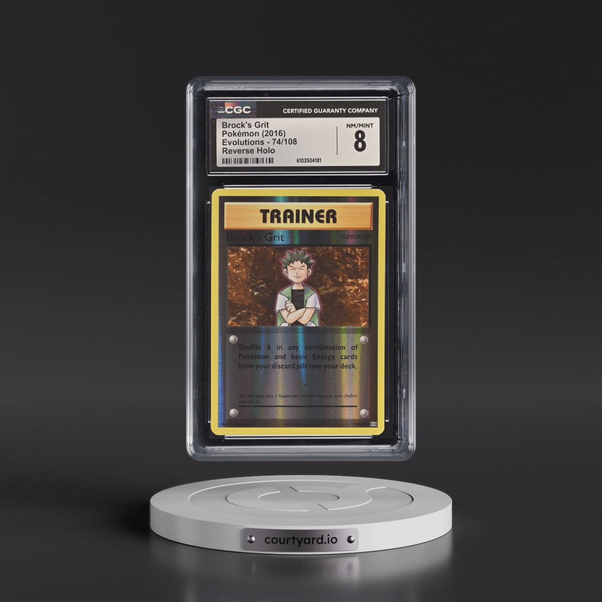 2016 Evolutions #74/108 Brock's Grit - Reverse Holo (CGC 8 NM-MT)