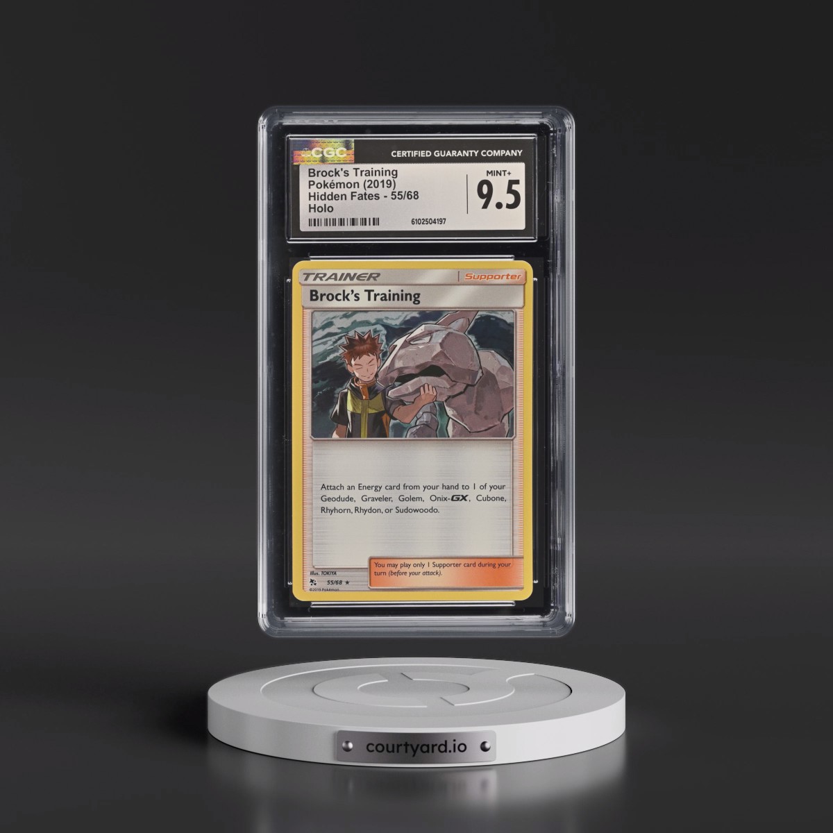 2019 Hidden Fates #55/68 Brock's Training - Holo (CGC 9.5 MINT+)