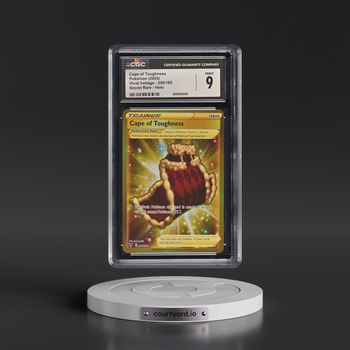 2020 Vivid Voltage #200/185 Cape of Toughness - Secret Rare Holo (CGC 9 MINT)