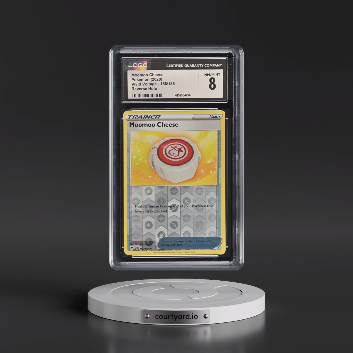 2020 Vivid Voltage #156/185 Moomoo Cheese - Reverse Holo (CGC 8 NM-MT)