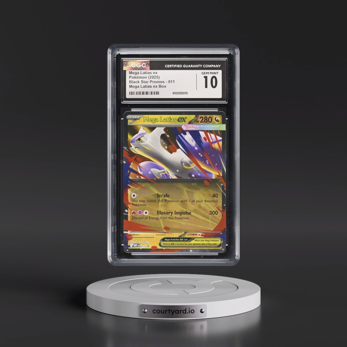 2025 Black Star Promos - Mega Evolution MEP EN #011 Mega Latias ex - Mega Latias ex Box (Holo) (CGC 10 GEM MINT)