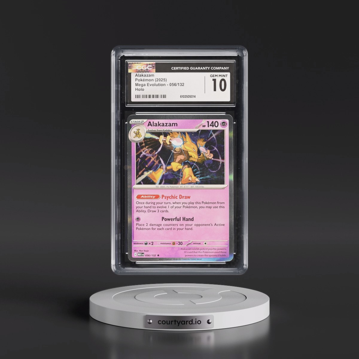 2025 Mega Evolution - MEG EN #056/132 Alakazam - Holo (CGC 10 GEM MINT)