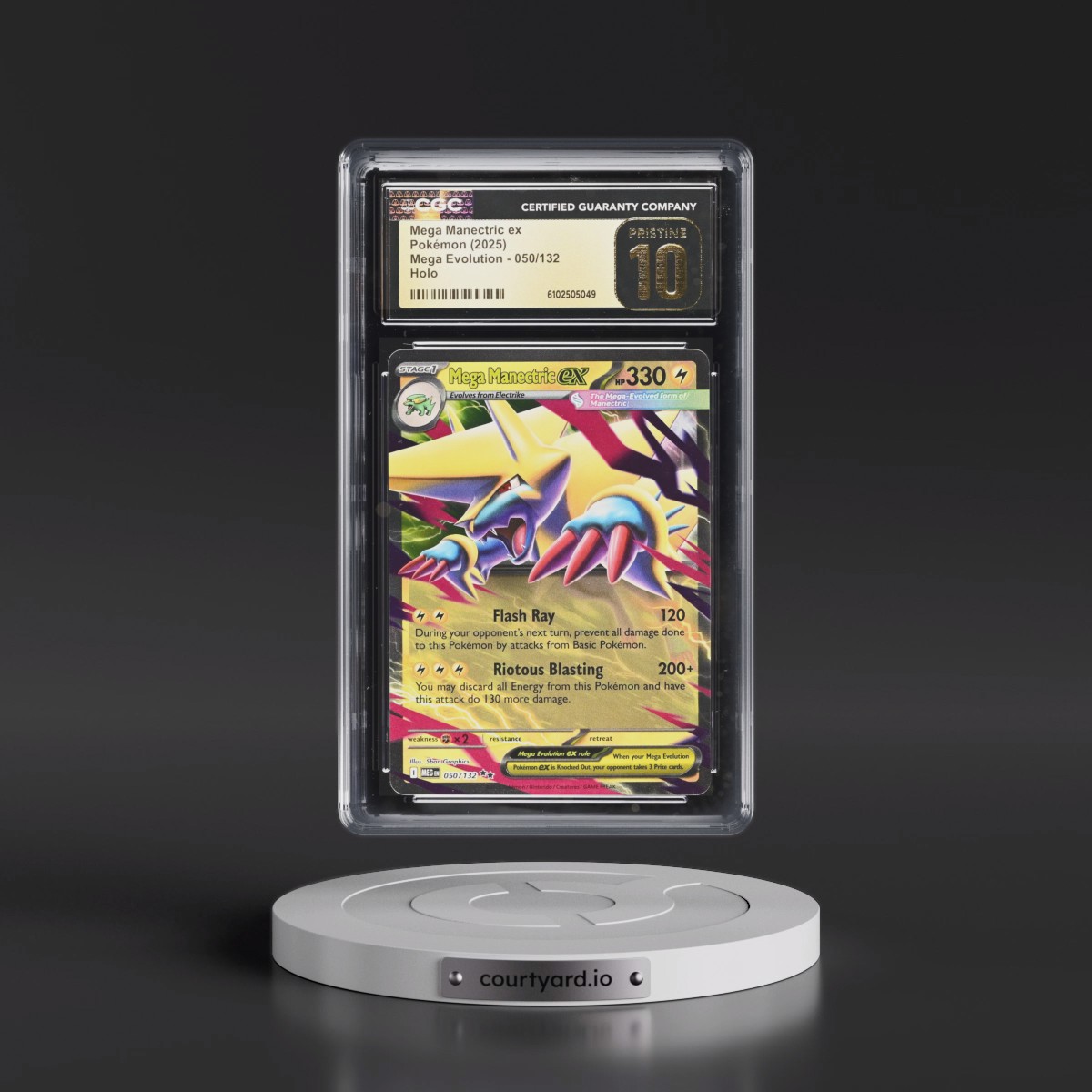 2025 Mega Evolution - MEG EN #050/132 Mega Manectric ex - Holo (CGC 10 PRISTINE)