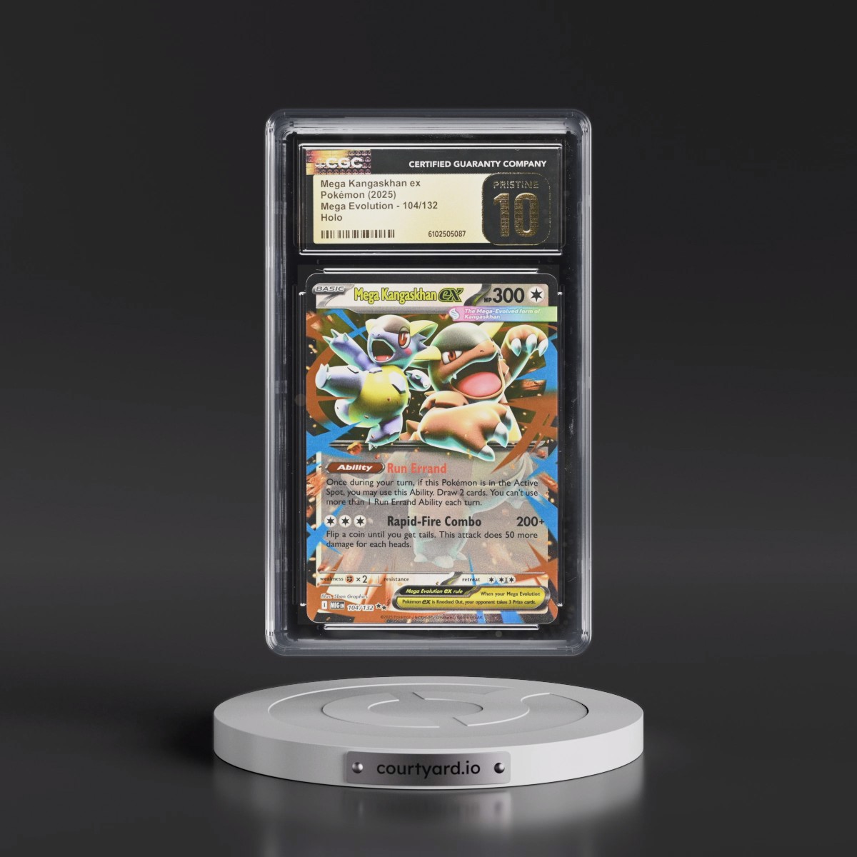 2025 Mega Evolution - MEG EN #104/132 Mega Kangaskhan ex - Holo (CGC 10 PRISTINE)