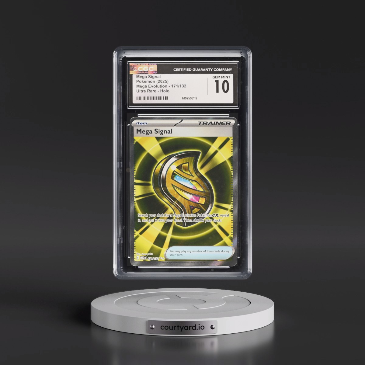 2025 Mega Evolution - MEG EN Mega Signal - Ultra Rare Holo #171/132 CGC 10