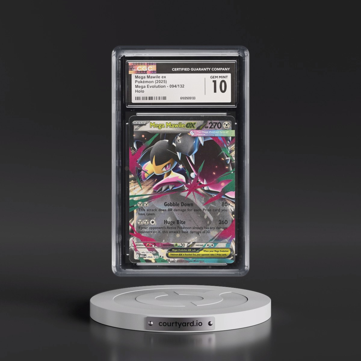 2025 Mega Evolution - MEG EN #094/132 Mega Mawile ex - Holo (CGC 10 GEM MINT)