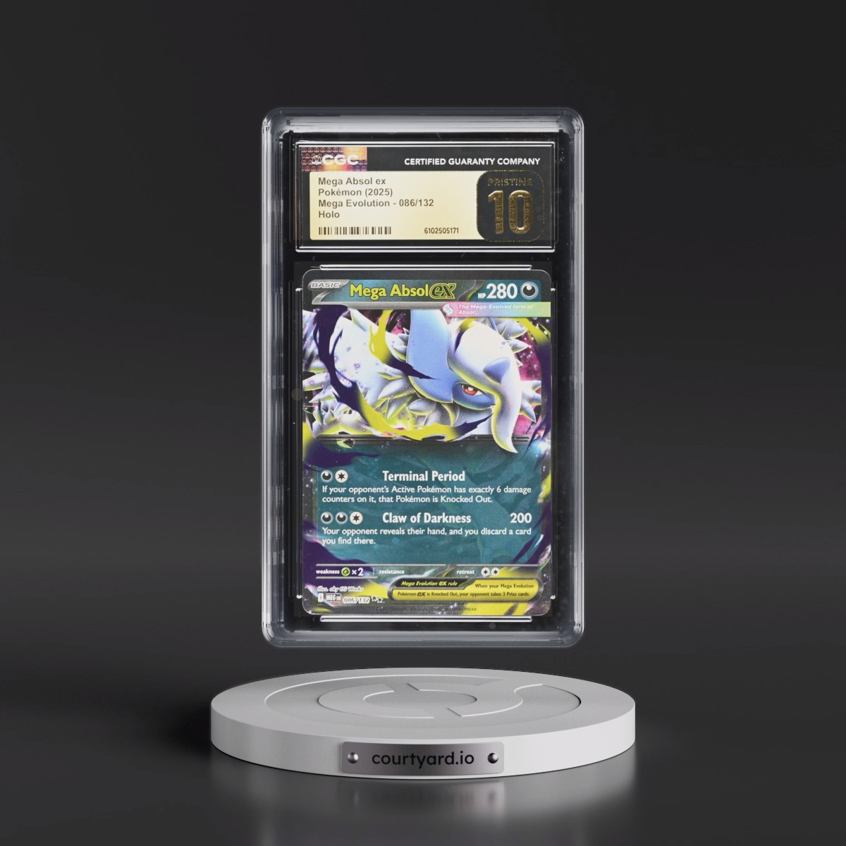 2025 Mega Evolution - MEG EN #086/132 Mega Absol ex - Holo (CGC 10 PRISTINE)