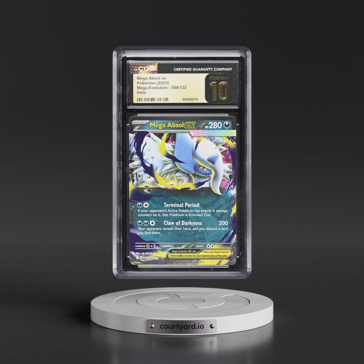 2025 Mega Evolution - MEG EN #086/132 Mega Absol ex - Holo (CGC 10 PRISTINE)