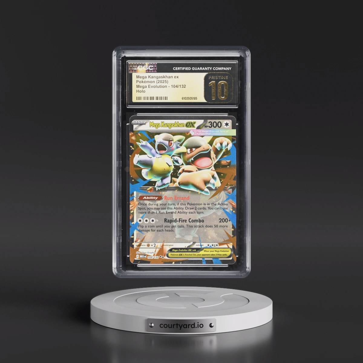 2025 Mega Evolution - MEG EN #104/132 Mega Kangaskhan ex - Holo (CGC 10 PRISTINE)