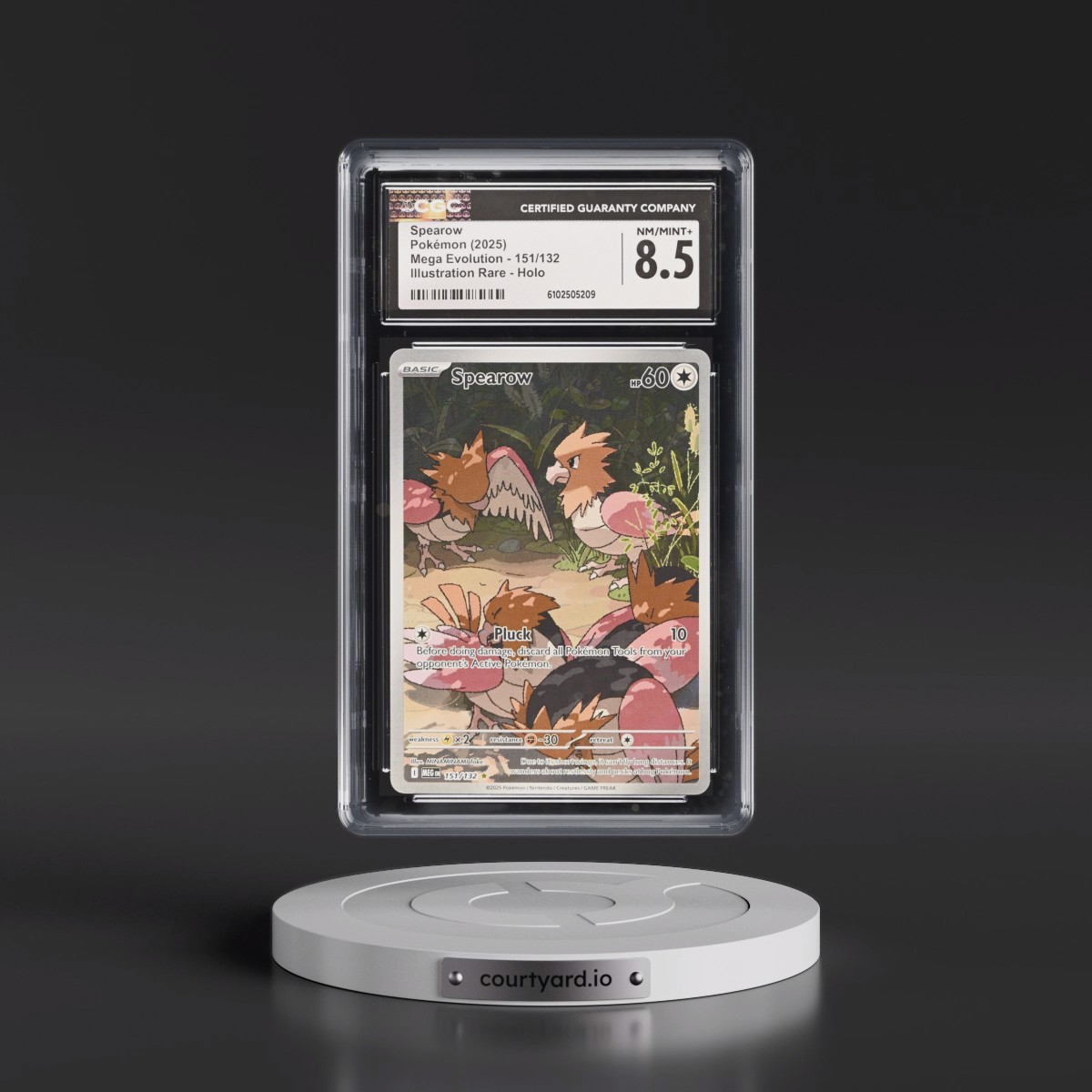 2025 Mega Evolution - MEG EN #151/132 Spearow - Illustration Rare Holo (CGC 8.5 NM-MT+)