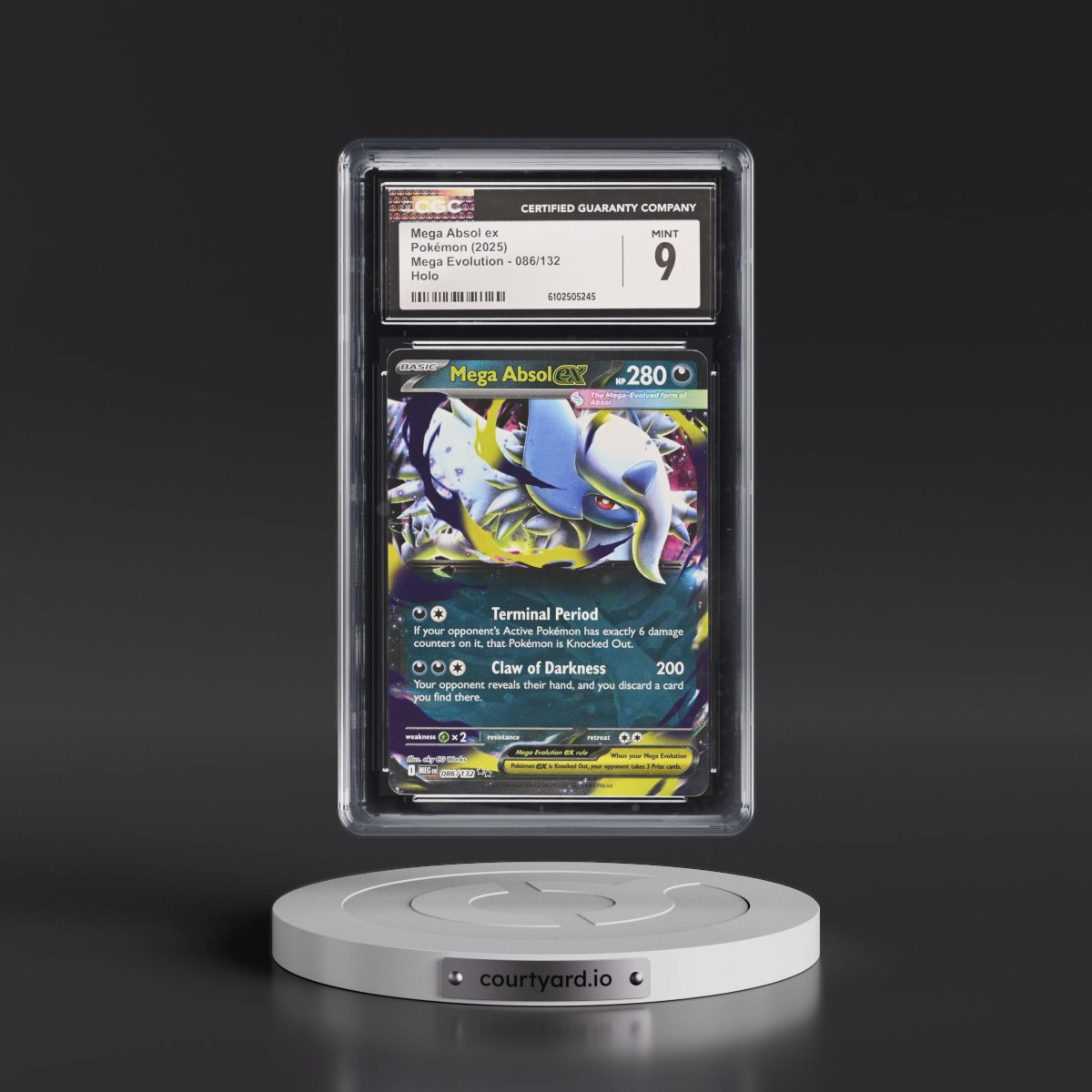 2025 Mega Evolution - MEG EN #086/132 Mega Absol ex - Holo (CGC 9 MINT)