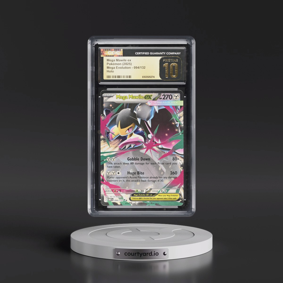 2025 Mega Evolution - MEG EN #094/132 Mega Mawile ex - Holo (CGC 10 PRISTINE)