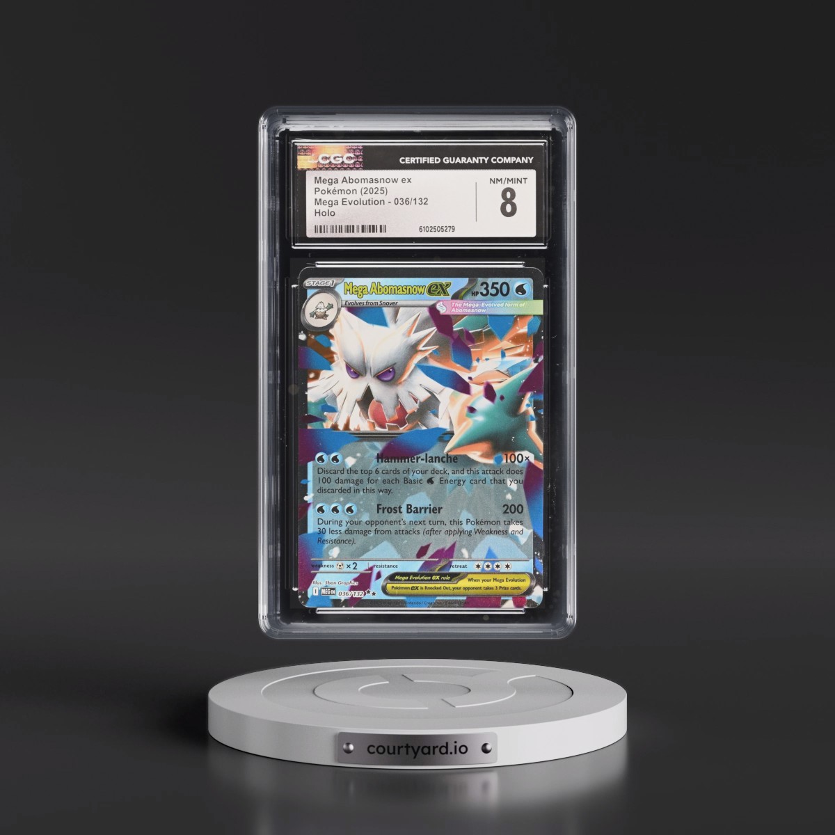 2025 Mega Evolution - MEG EN #036/132 Mega Abomasnow ex - Holo (CGC 8 NM-MT)