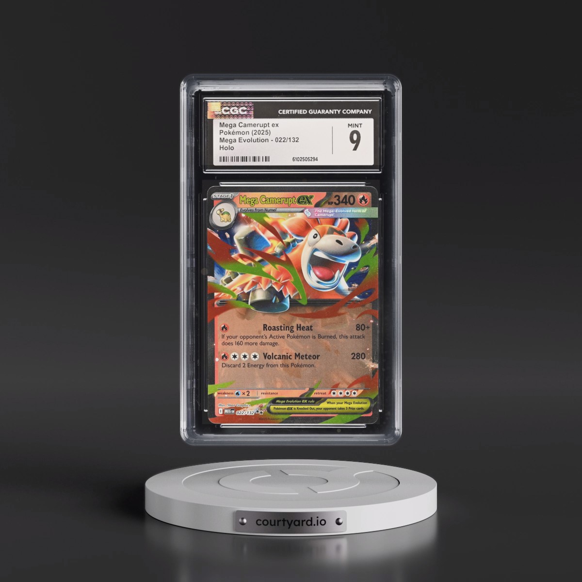 2025 Mega Evolution - MEG EN #022/132 Mega Camerupt ex - Holo (CGC 9 MINT)