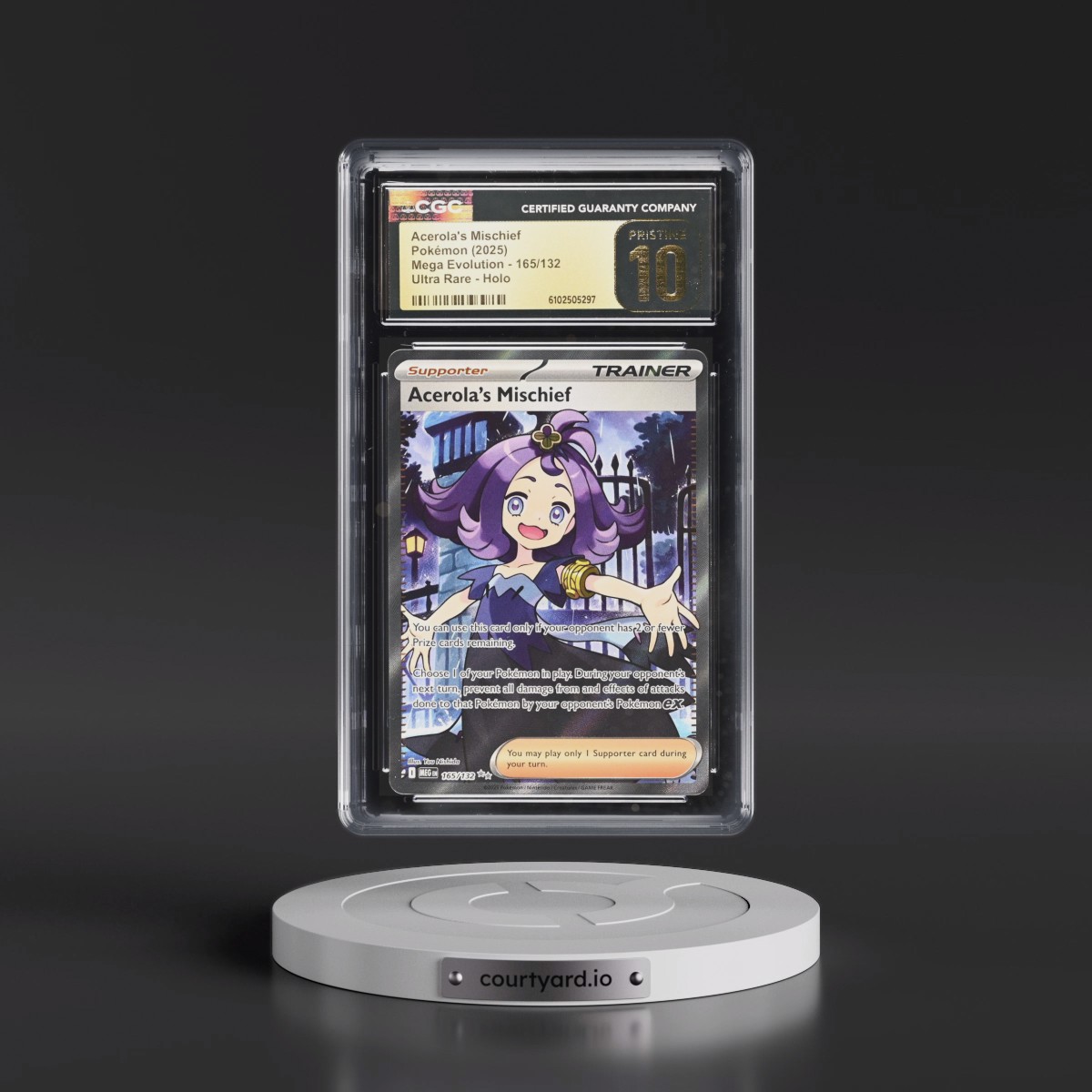 2025 Mega Evolution - MEG EN #165/132 Acerola's Mischief - Ultra Rare Holo (CGC 10 PRISTINE)
