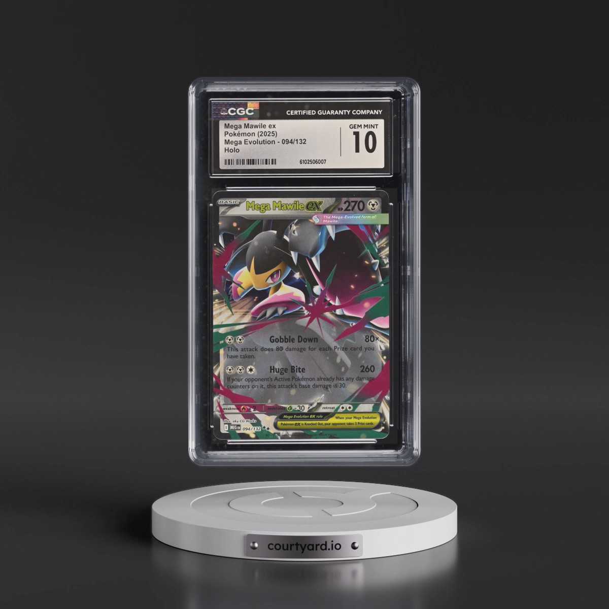 2025 Mega Evolution - MEG EN #094/132 Mega Mawile ex - Holo (CGC 10 GEM MINT)