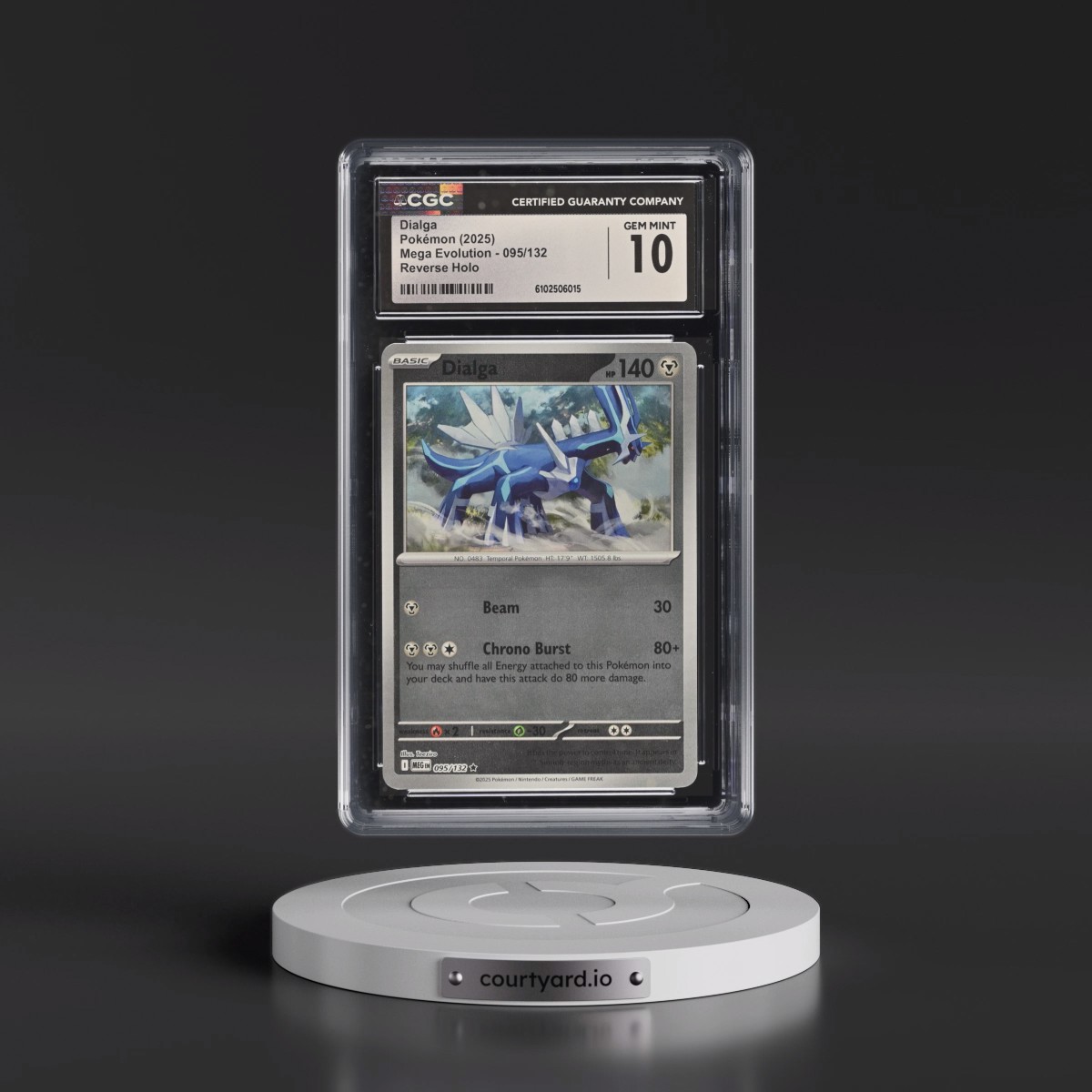 2025 Mega Evolution - MEG EN #095/132 Dialga - Reverse Holo (CGC 10 GEM MINT)