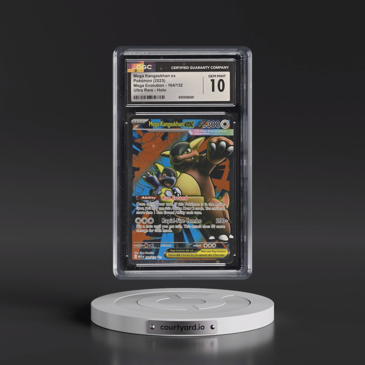 2025 Mega Evolution - MEG EN #164/132 Mega Kangaskhan ex - Ultra Rare Holo (CGC 10 GEM MINT)