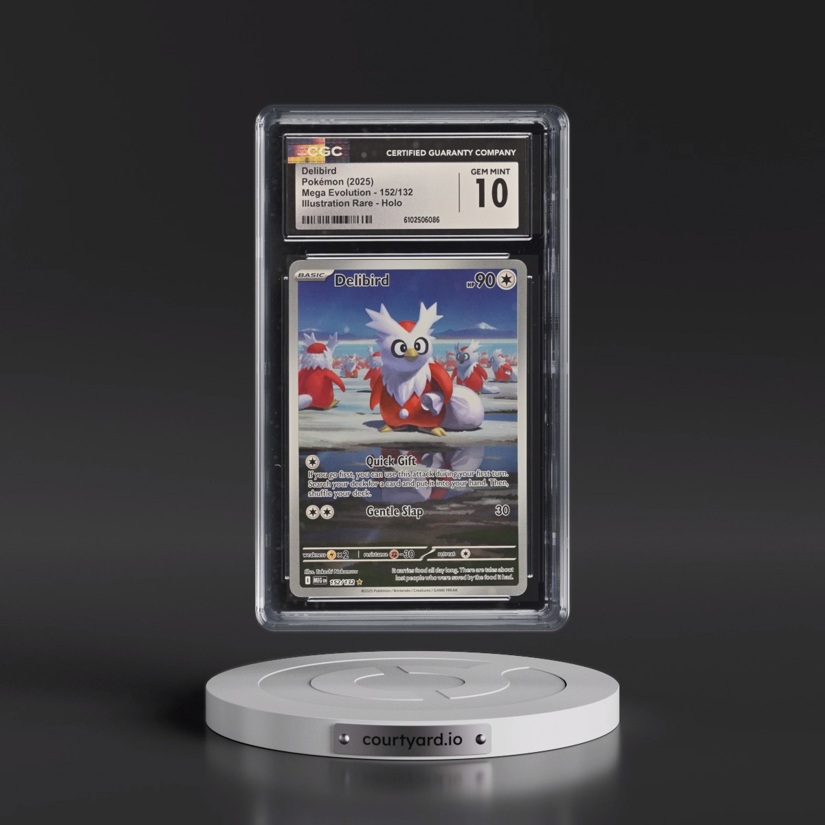 2025 Mega Evolution - MEG EN #152/132 Delibird - Illustration Rare Holo (CGC 10 GEM MINT)