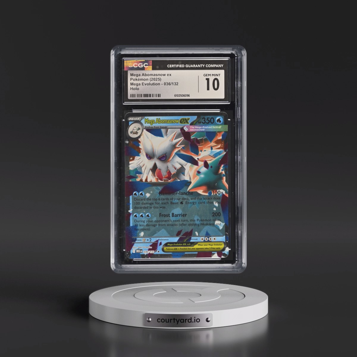 2025 Mega Evolution - MEG EN #036/132 Mega Abomasnow ex - Holo (CGC 10 GEM MINT)