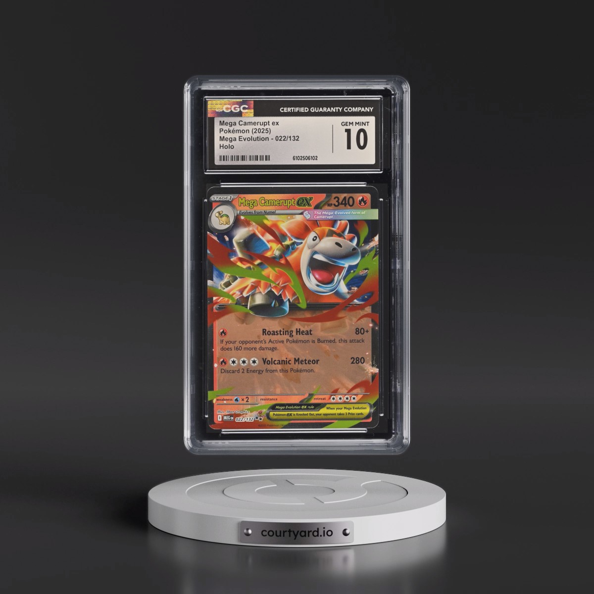 2025 Mega Evolution - MEG EN #022/132 Mega Camerupt ex - Holo (CGC 10 GEM MINT)