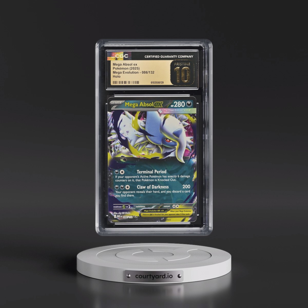 2025 Mega Evolution - MEG EN #086/132 Mega Absol ex - Holo (CGC 10 PRISTINE)