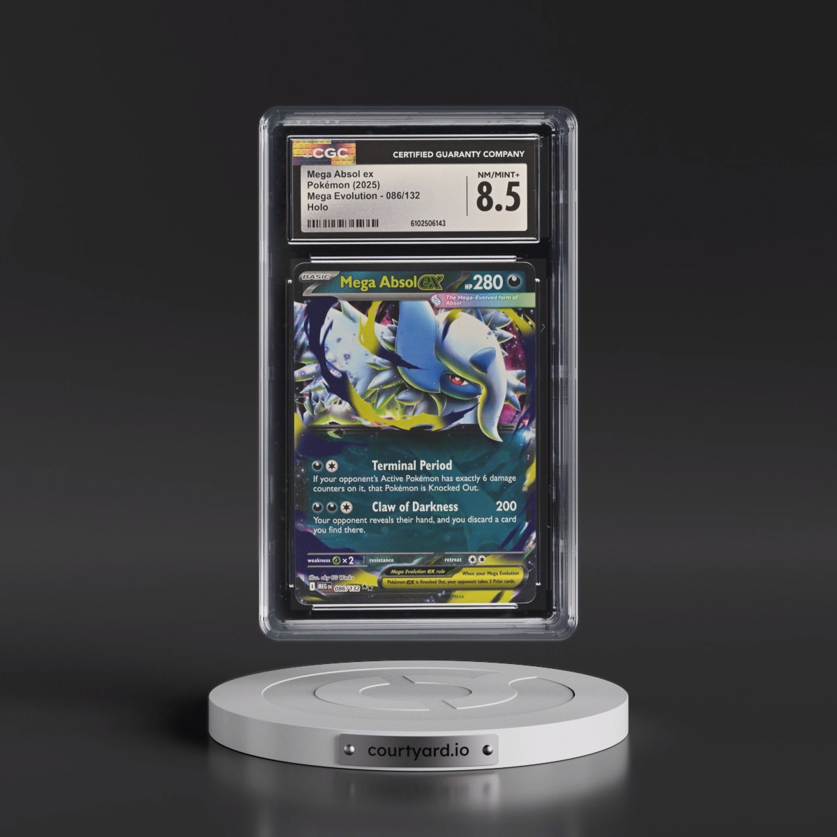 2025 Mega Evolution - MEG EN Mega Absol ex - Holo #086/132 CGC 8.5