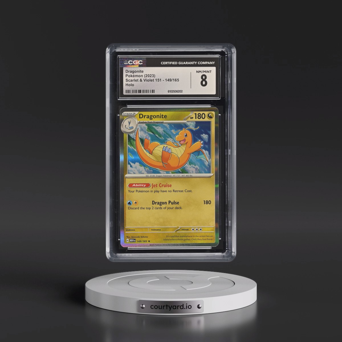 2023 Scarlet & Violet 151 - MEW EN #149/165 Dragonite - Holo (CGC 8 NM-MT)