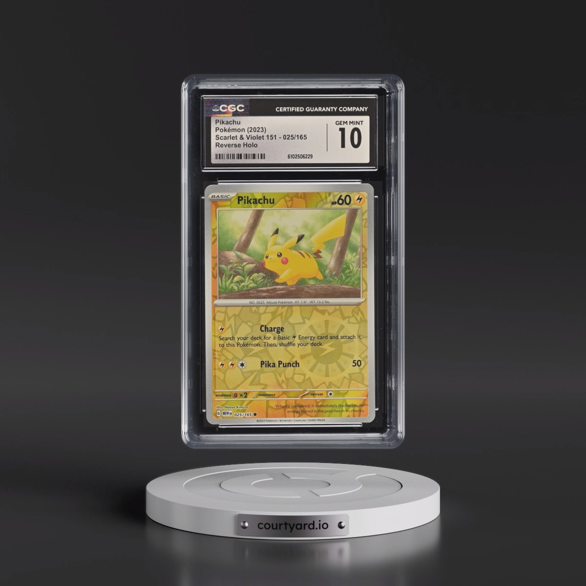 2023 Scarlet & Violet 151 - MEW EN #025/165 Pikachu - Reverse Holo (CGC 10 GEM MINT)
