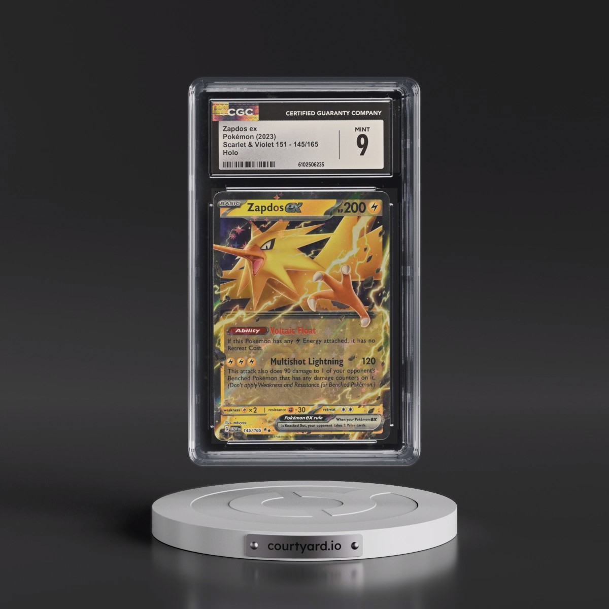 2023 Scarlet & Violet 151 - MEW EN #145/165 Zapdos ex - Holo (CGC 9 MINT)