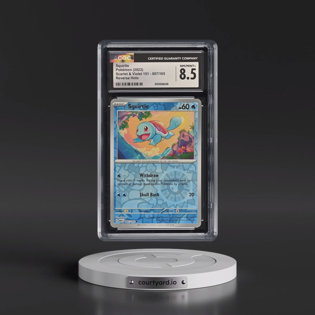 2023 Scarlet & Violet 151 - MEW EN #007/165 Squirtle - Reverse Holo (CGC 8.5 NM-MT+)