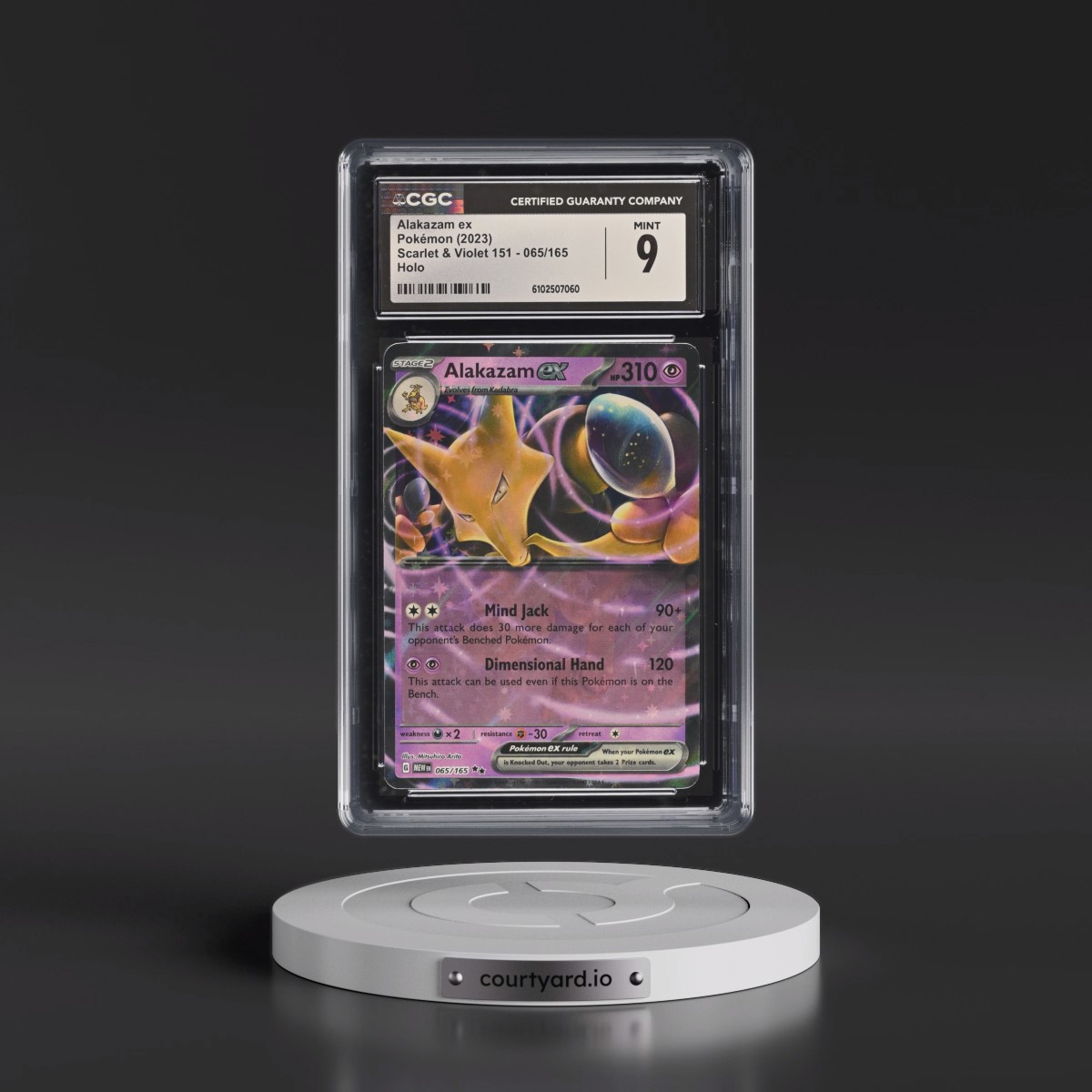 2023 Scarlet & Violet 151 - MEW EN #065/165 Alakazam ex - Holo (CGC 9 MINT)