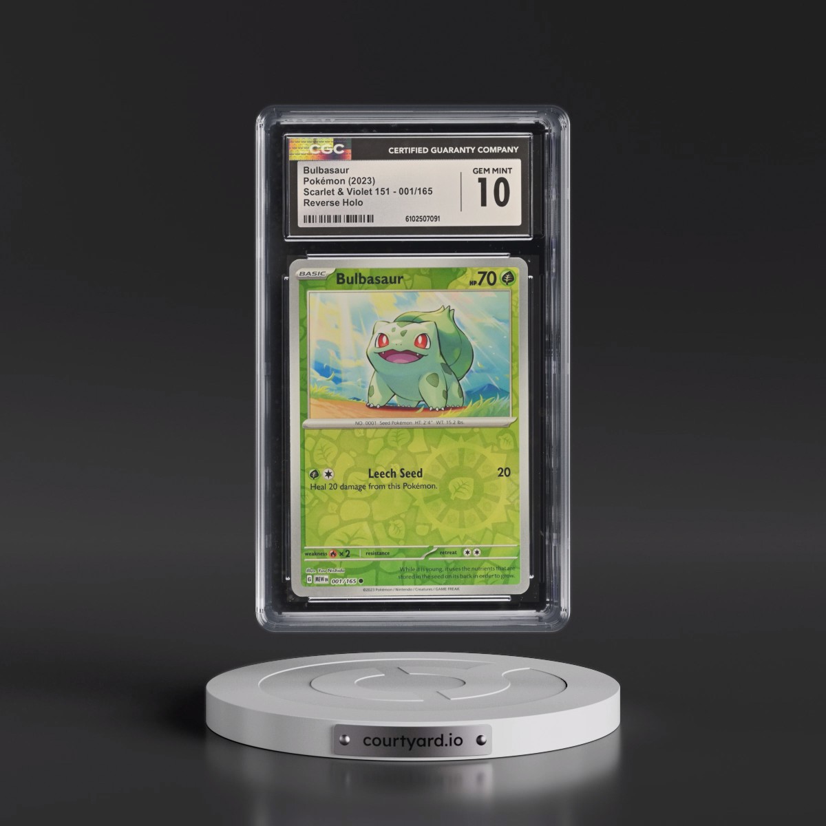 2023 Scarlet & Violet 151 - MEW EN #001/165 Bulbasaur - Reverse Holo (CGC 10 GEM MINT)