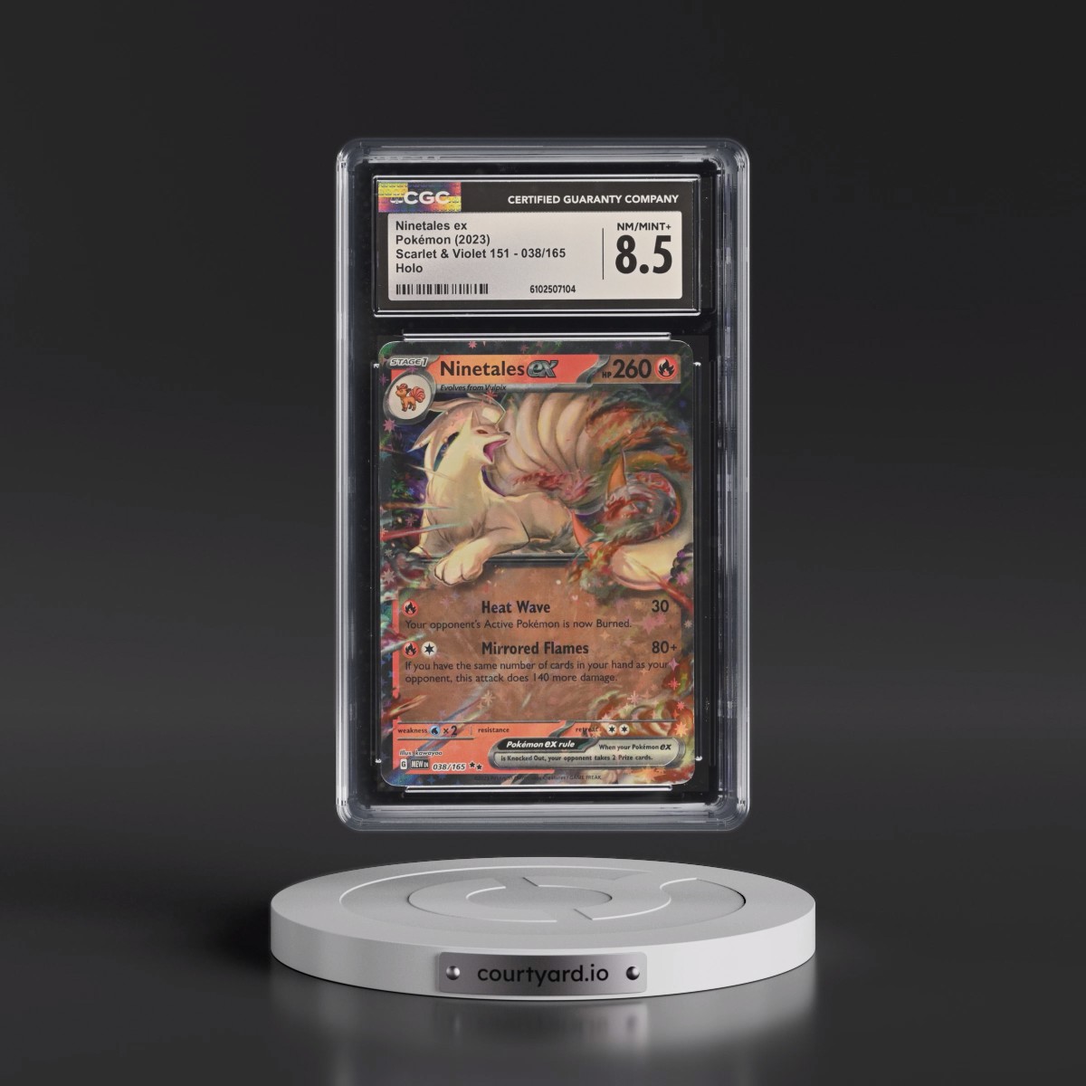 2023 Scarlet & Violet 151 - MEW EN #038/165 Ninetales ex (CGC 8.5 NM-MT+)