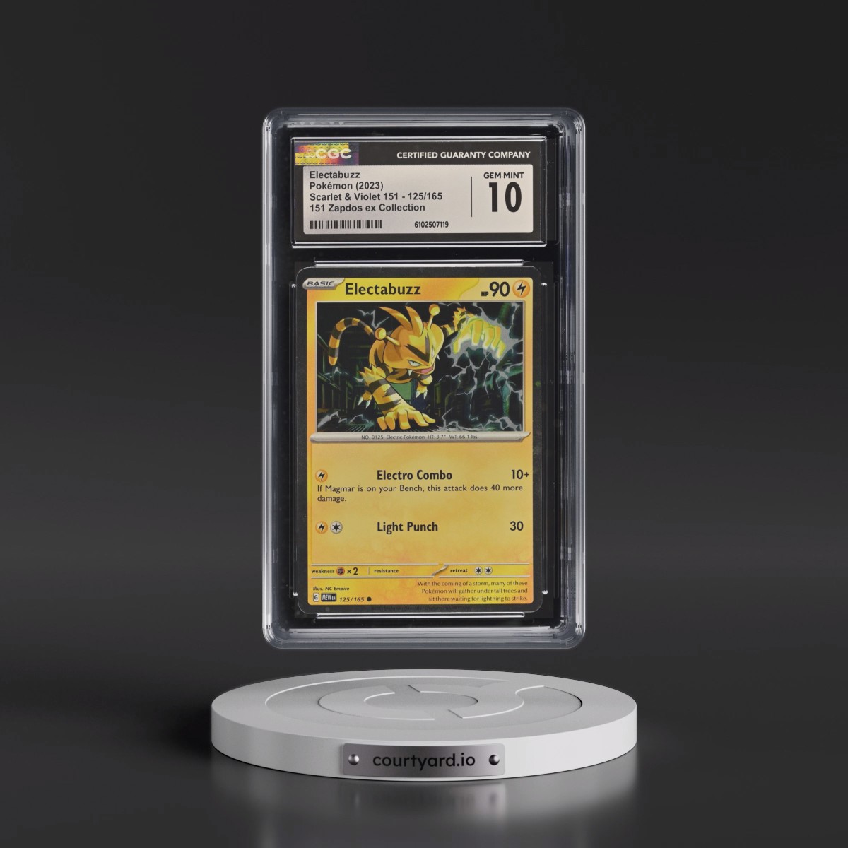 2023 Scarlet & Violet 151 - MEW EN #125/165 Electabuzz - Cosmos Holo 151 ex Box-Zapdos ex (CGC 10 GEM MINT)